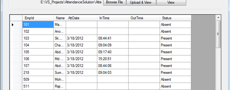 Attendance Data Management System